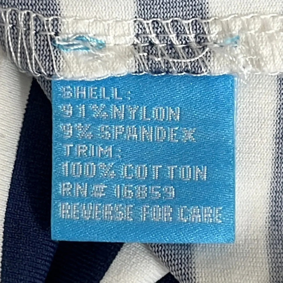 J. McLaughlin Striped Fringed Bell Sleeve Catalina Cloth Top Navy & White - XS - Picture 5 of 6